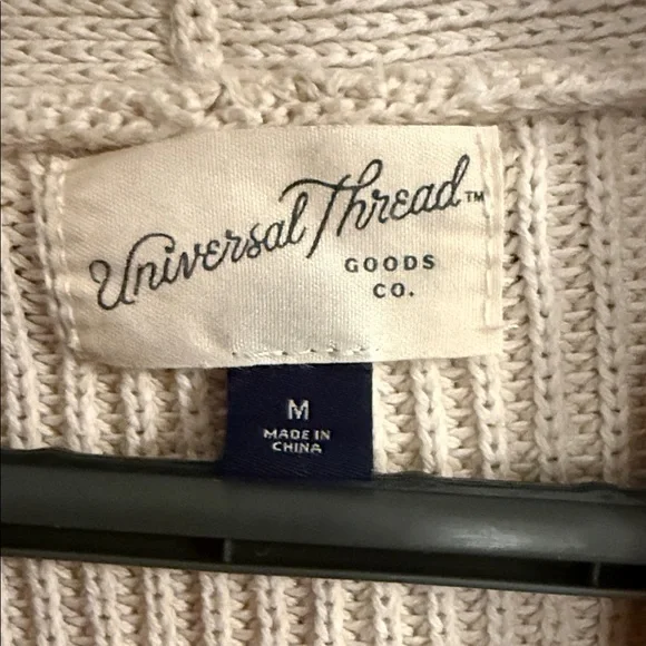 Universal Thread Cream Ribbed Open-Front Cardigan - Picture 2 of 3